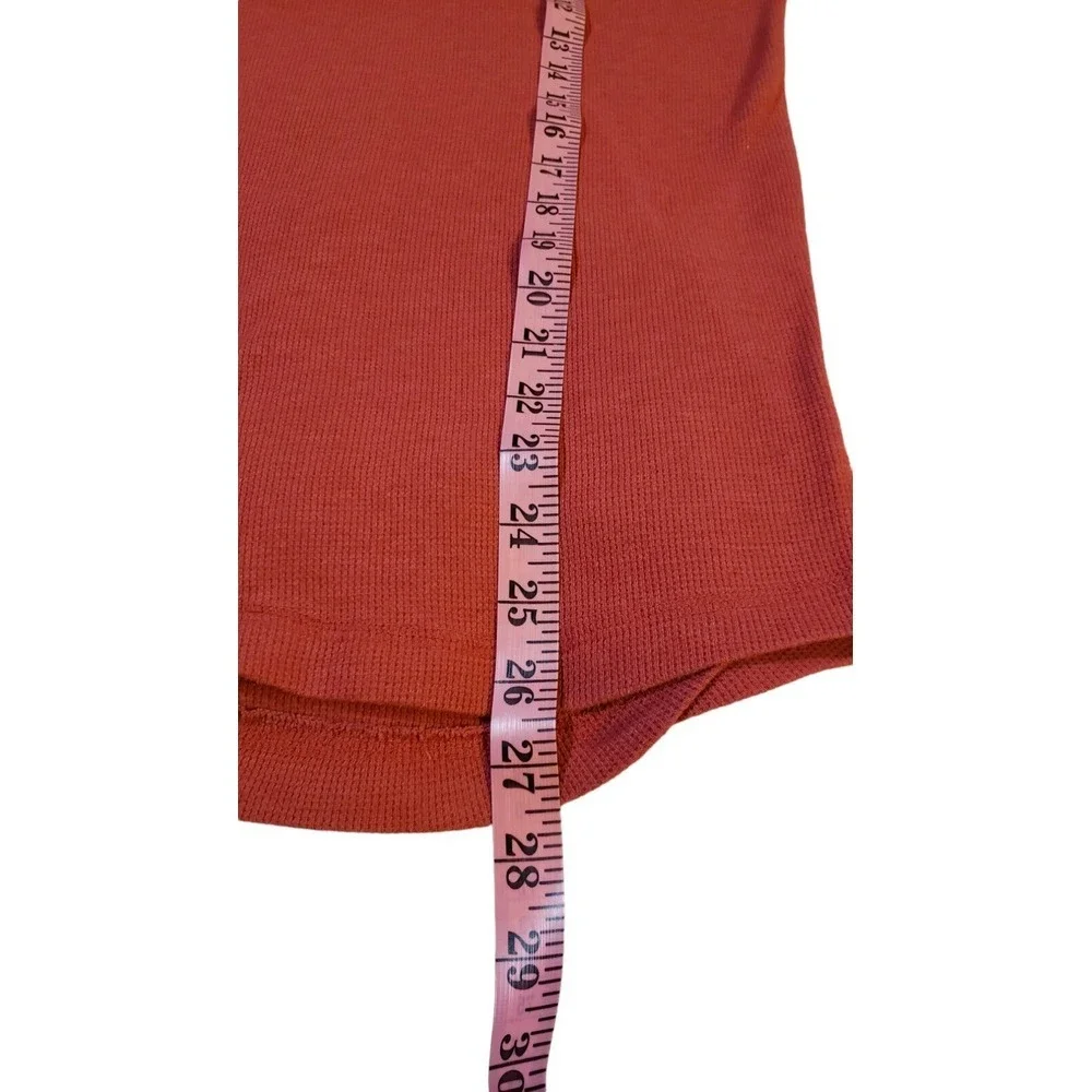 Carbon Thermal Shirt Mens Size M Solid Red Long Sleeve Cotton Trendy Warm Layers